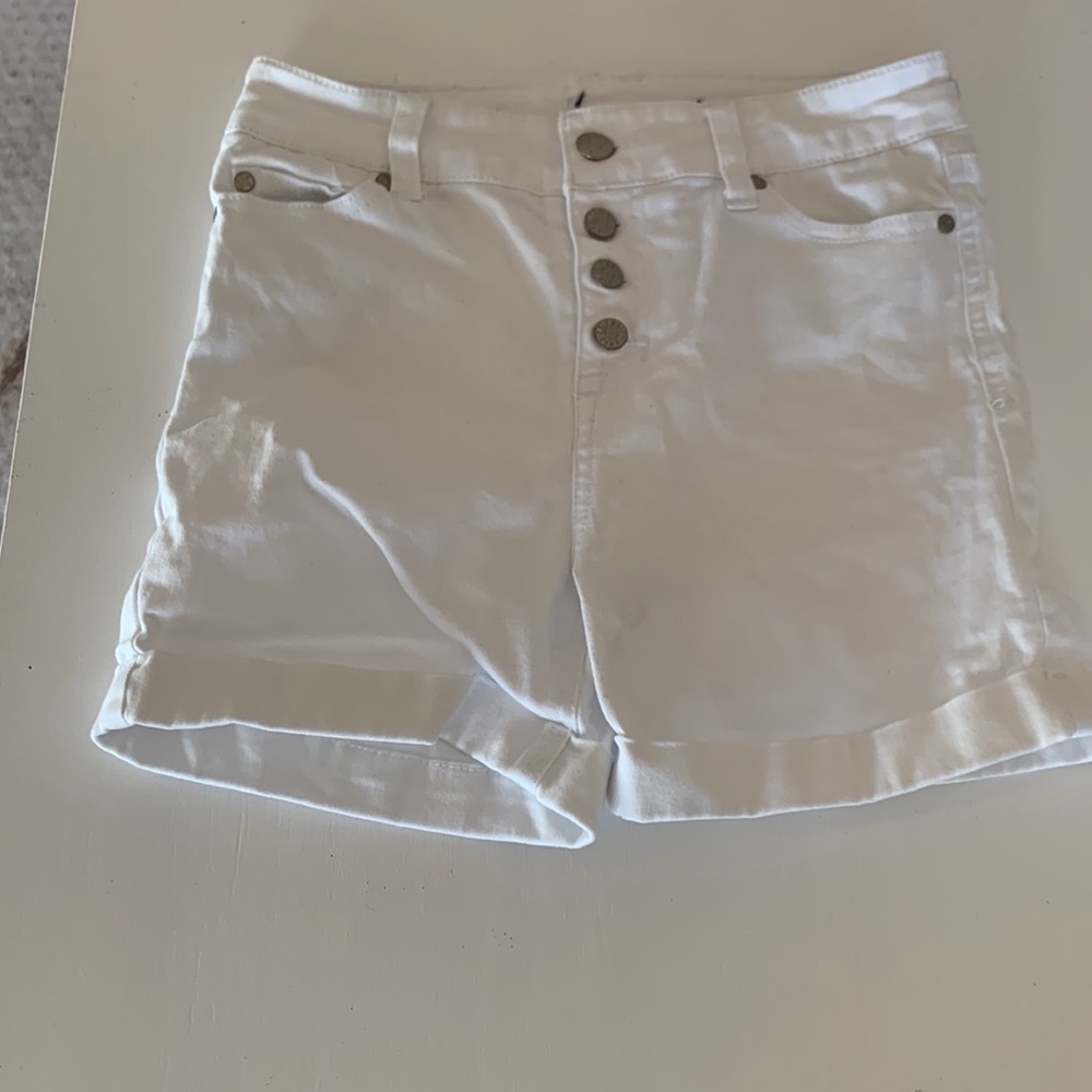 Girls white jean shorts